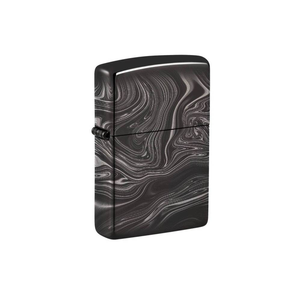 Зажигалка ZIPPO Marble Pattern Design с покрытием High Polish Black купить  по цене 10 290 руб ◈ Кнайфы.рф